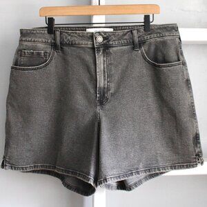 Hollister High Waist Washed Black Denim Shorts
